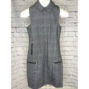 Intermix Exclusive Sleeveless Drop Waist Dress NEW with tags Black Plaid